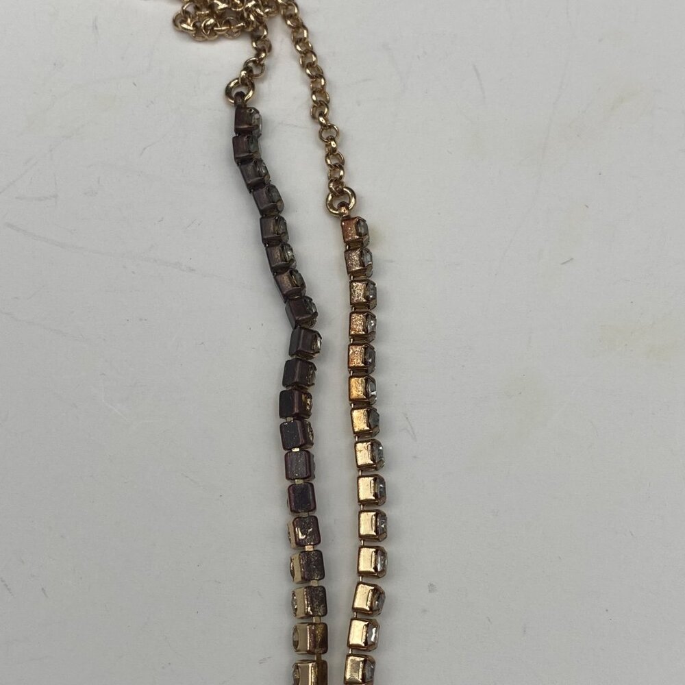 Betsey Johnson Pink Heart Rose Cameo Pendant Gold Tone Necklace Bow LOOK READ - Picture 8 of 9